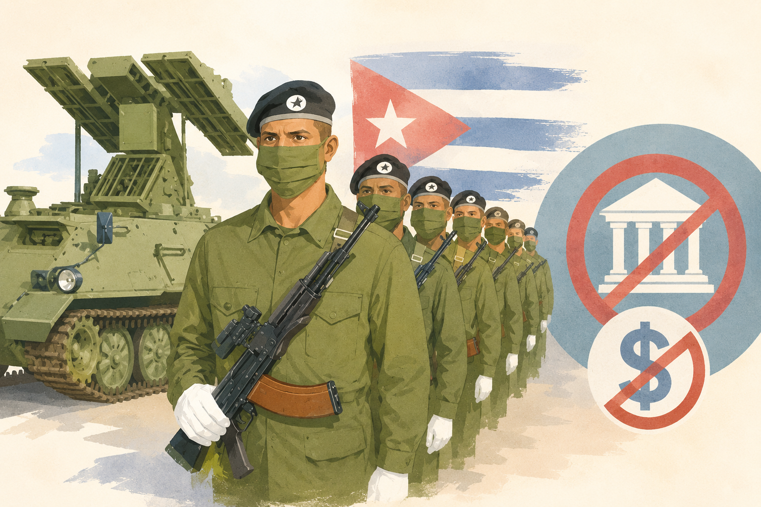 Nueva ronda de sanciones contra cinco entidades vinculadas al aparato militar cubano y ocho altos funcionarios del régimen.