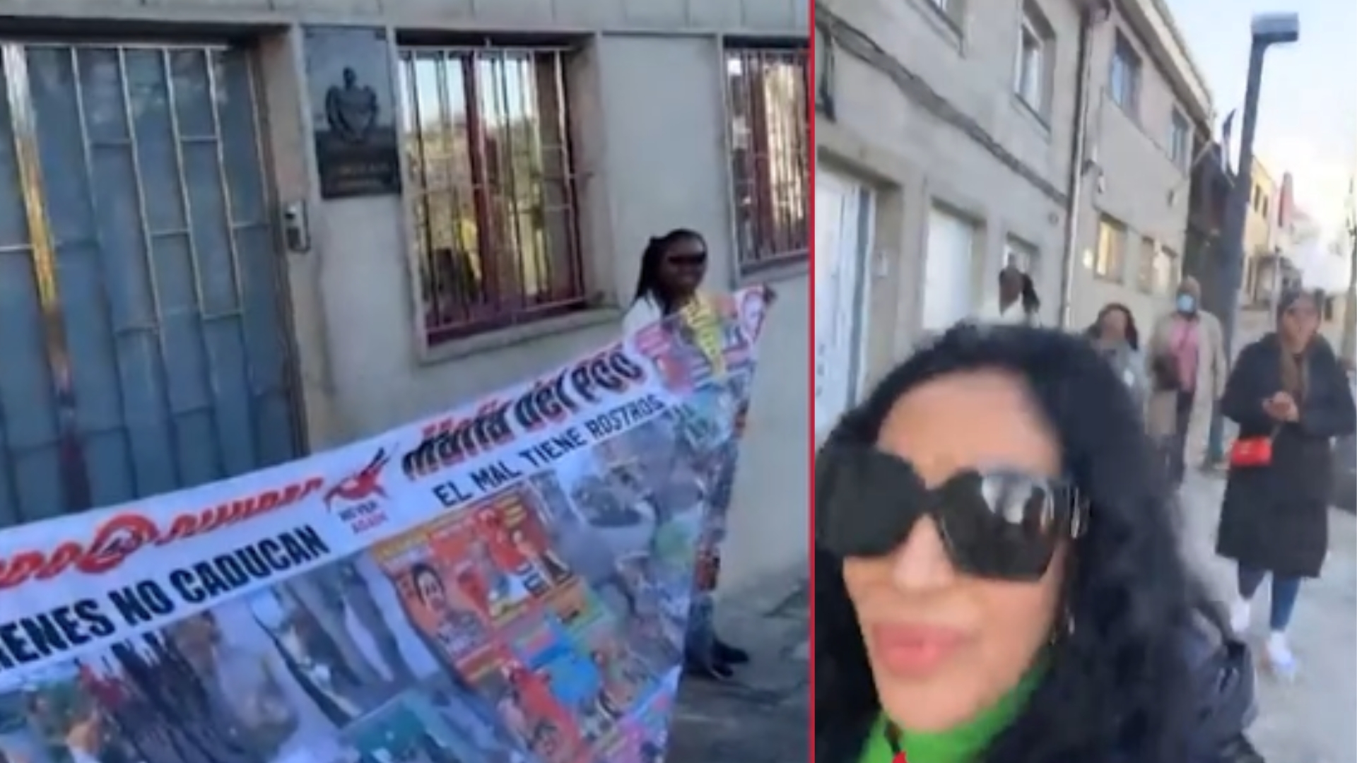 “¡Abajo el comunismo!” Activistas protestan frente al Consulado cubano en Santiago de Compostela