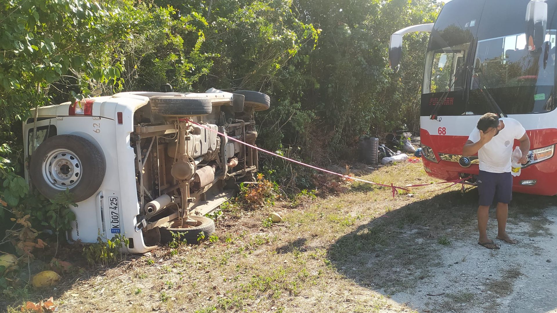  Accidentes en Cuba: Jeep se vuelca en Cayo Coco 