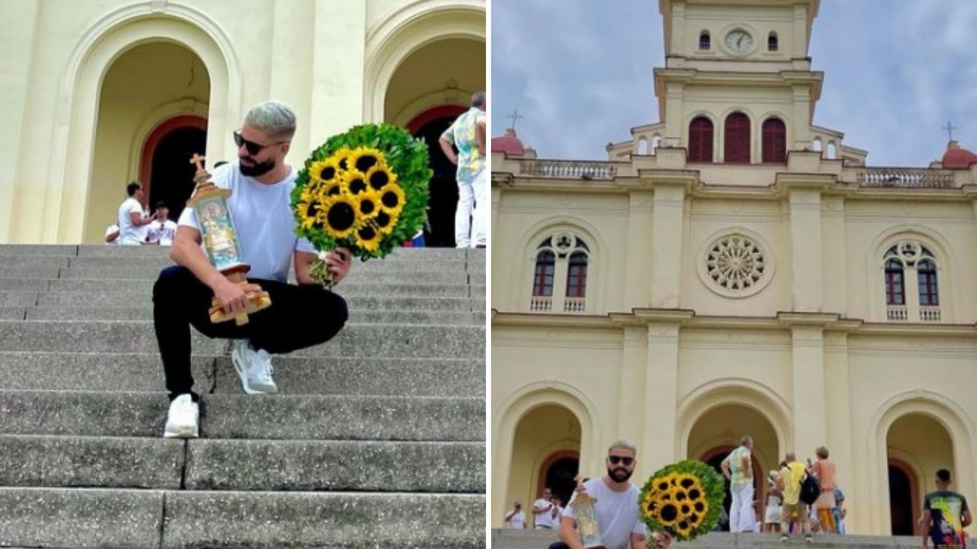 Actor cubano Alejandro Cuervo cumple promesa a la Virgen de la Caridad del Cobre