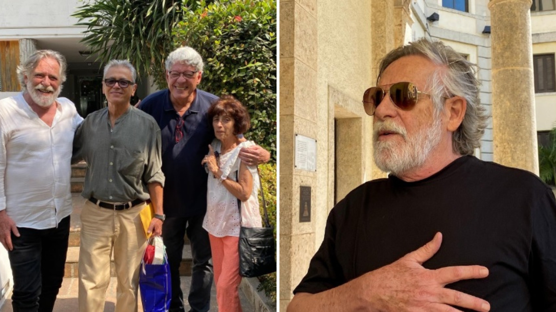 Actores brasileños José de Abreu y Antonio Grassi de visita en Cuba