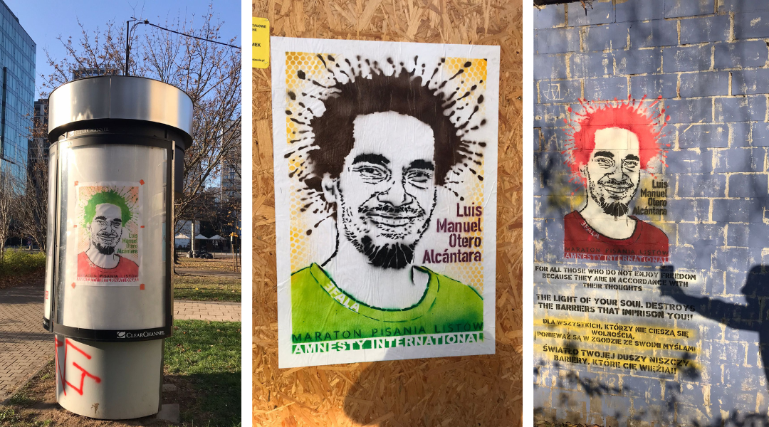 Artista polaco pide con su obra libertad para Luis Manuel Otero Alcántara