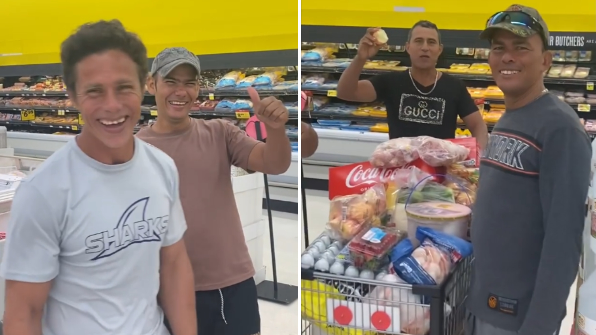 Balseros cubanos felices por su primera compra en EEUU
