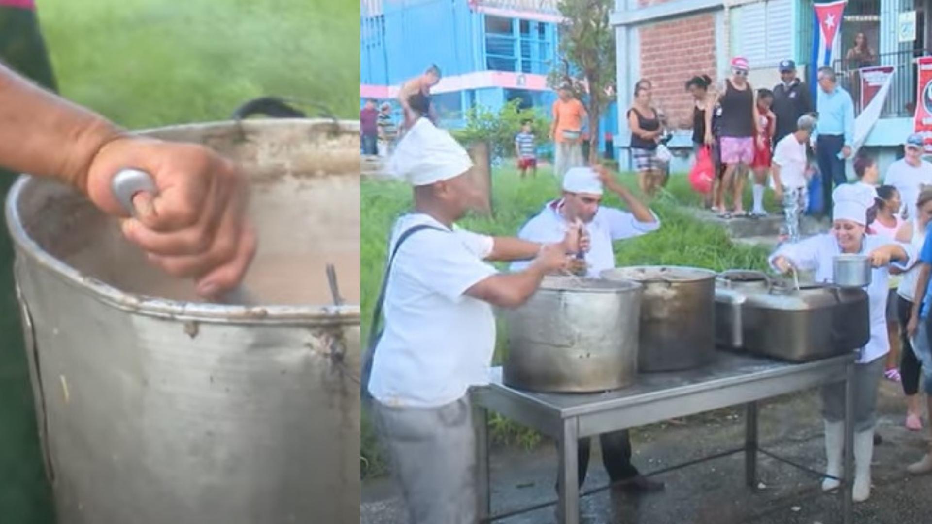 Caldosas colectivas en Cuba para “matar el hambre” en medio de apagones