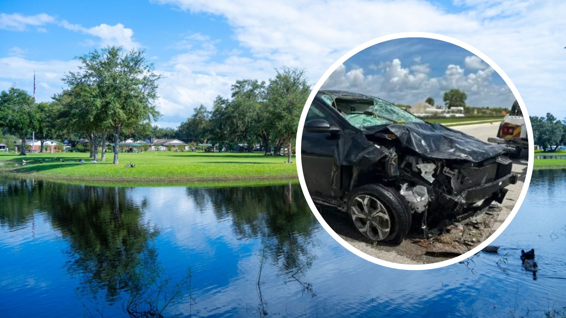 Cinco adolescentes murieron cuando su auto chocó y se hundió en un estanque de Florida 