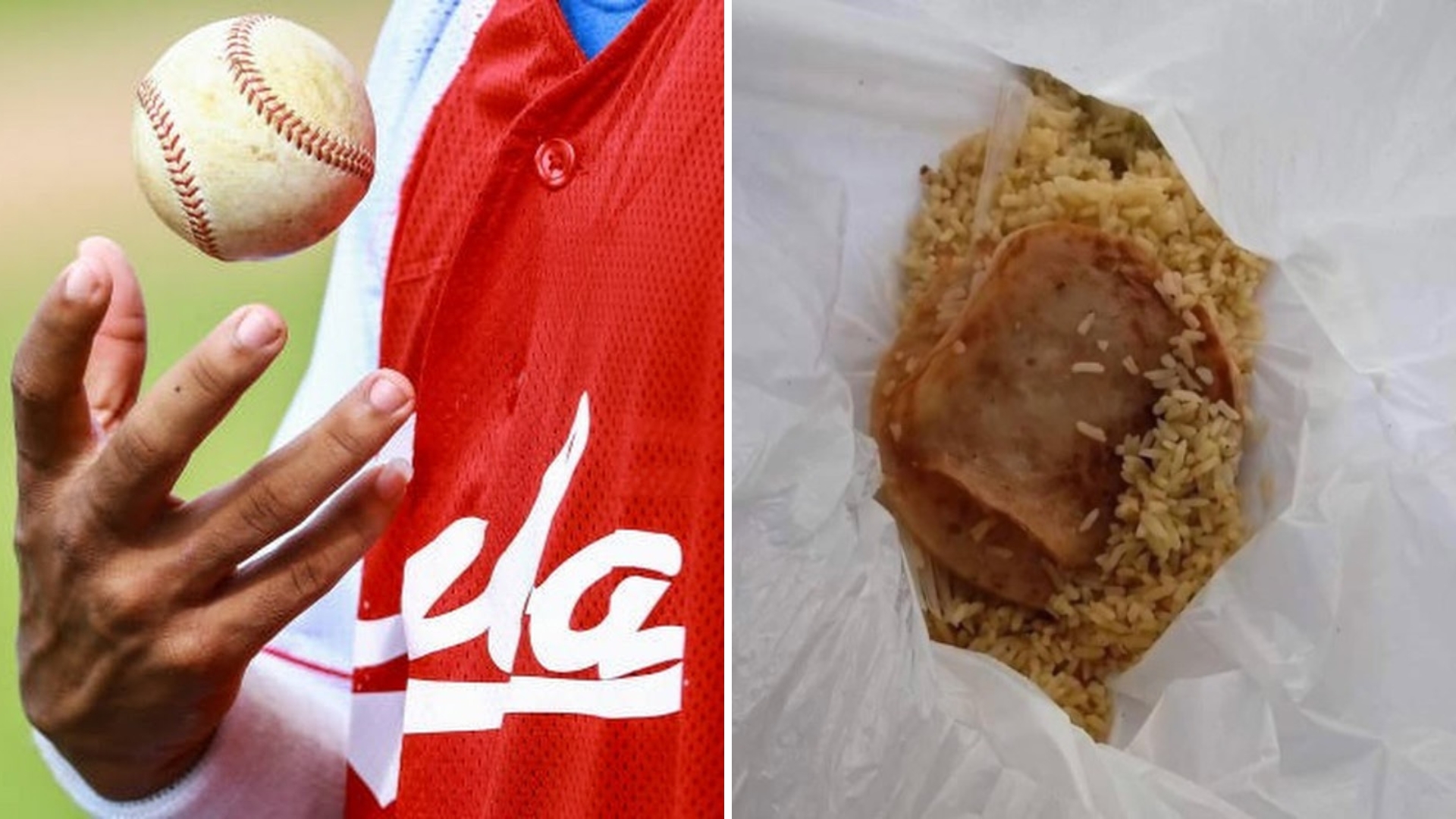 Comida en bolsas de nylon a peloteros de Liga Élite cubana