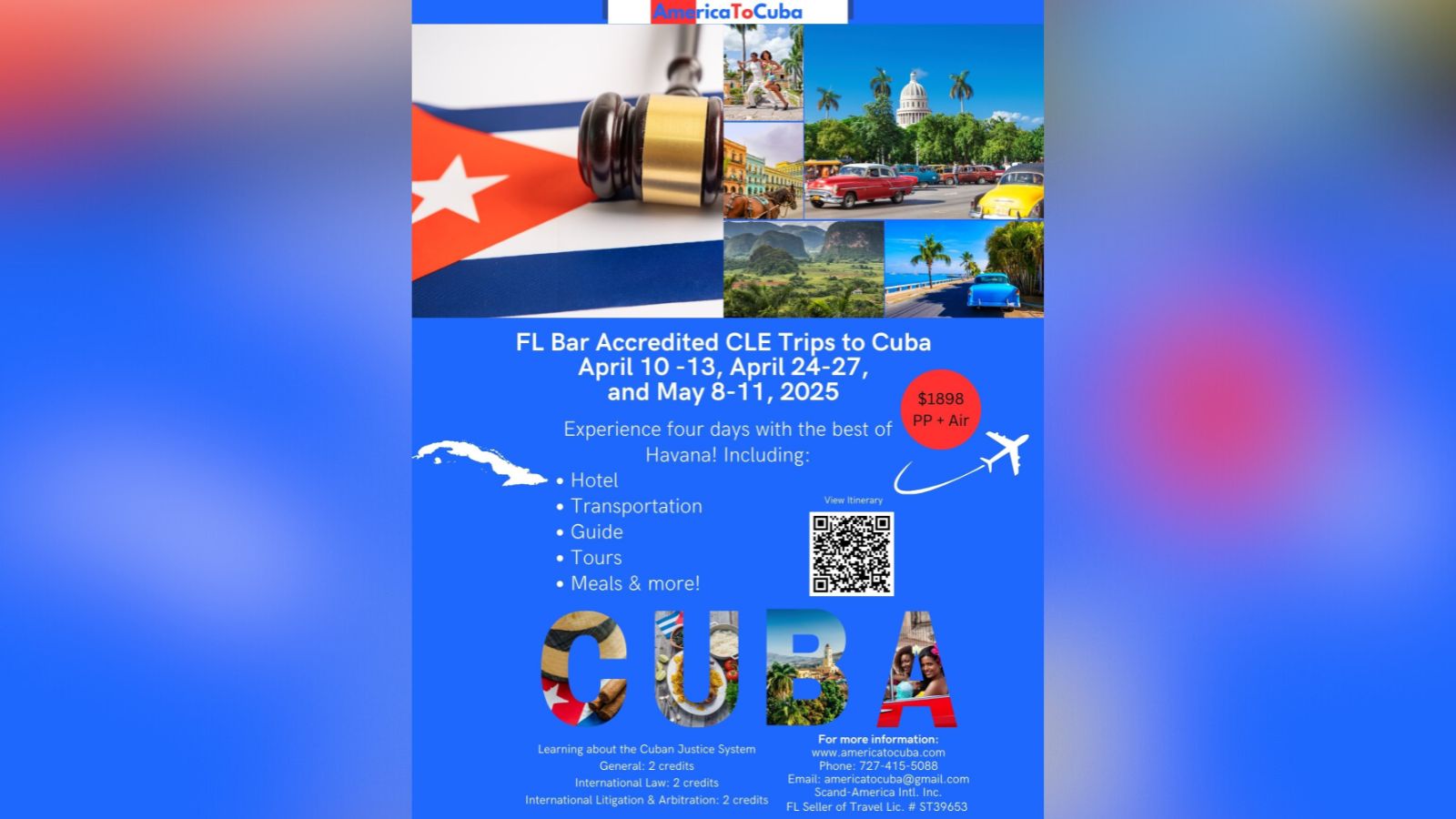 Compañía con sede en Florida organiza viajes a Cuba para "aprender" del sistema judicial de la isla  