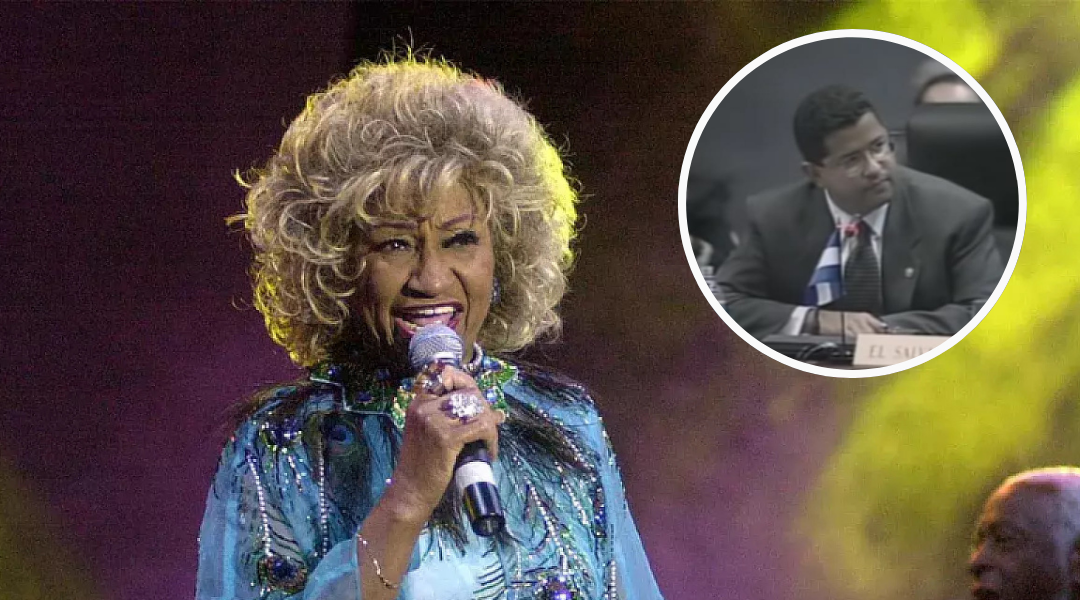 Cuando Celia Cruz agradeció al presidente de El Salvador por desenmascarar a Castro