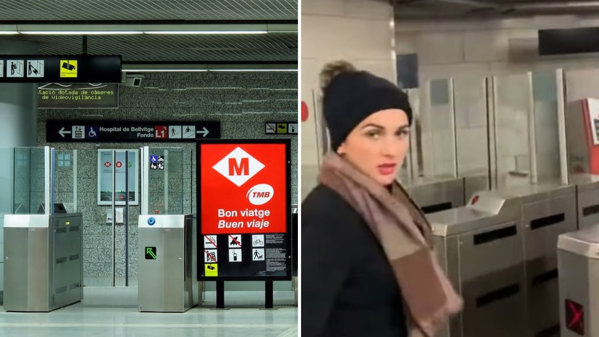 Cubana increpa a carteristas en el metro de Barcelona 