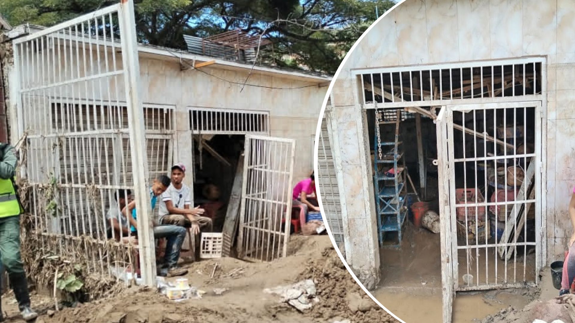 Cubano queda atrapado dentro de su negocio cubierto por el deslave de tierra en Venezuela