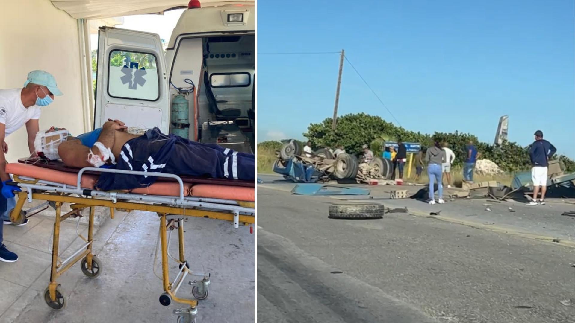 Cubano se salva de morir en accidente de tránsito: ¡el camión quedó destrozado!