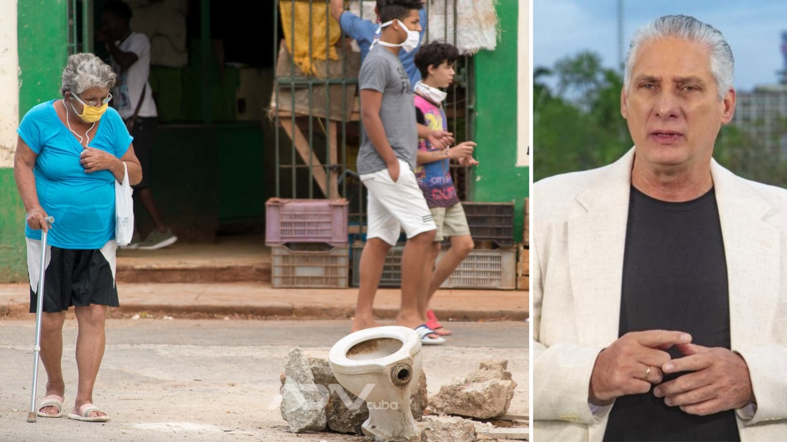 Díaz-Canel asegura que ve alegría y paz en las calles y cubanos responden indignados
