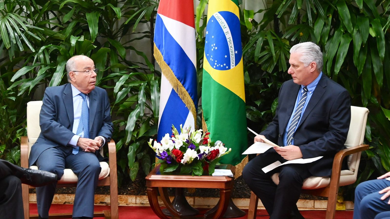 Díaz-Canel se reúne con Mauro Vieira, canciller de Brasil