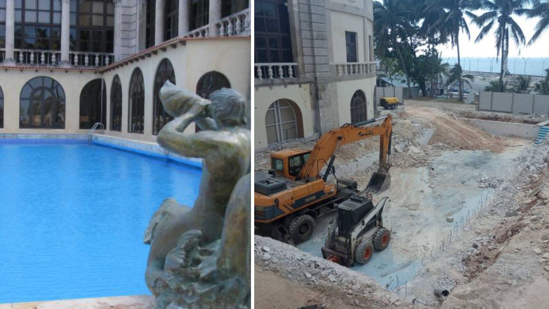Demuelen histórica piscina del Hotel Nacional de Cuba