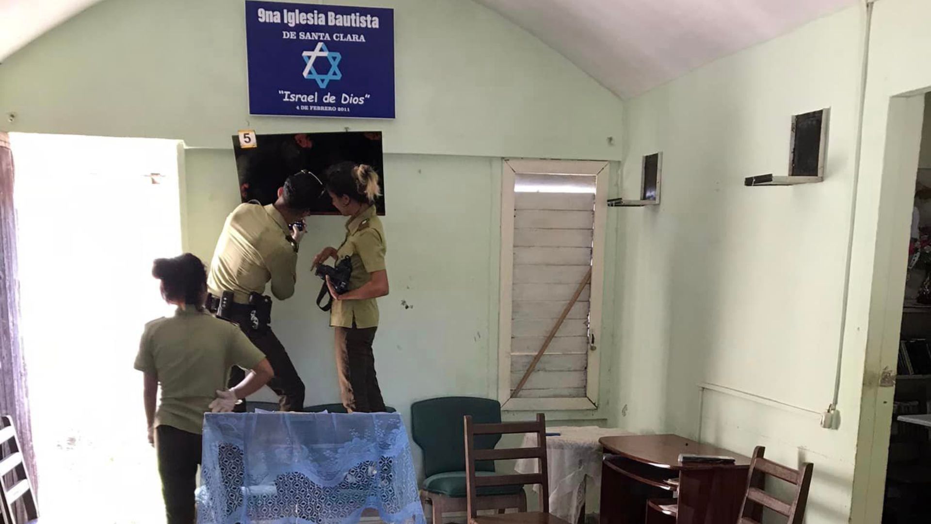 Denuncian robo en Novena Iglesia Bautista de Santa Clara