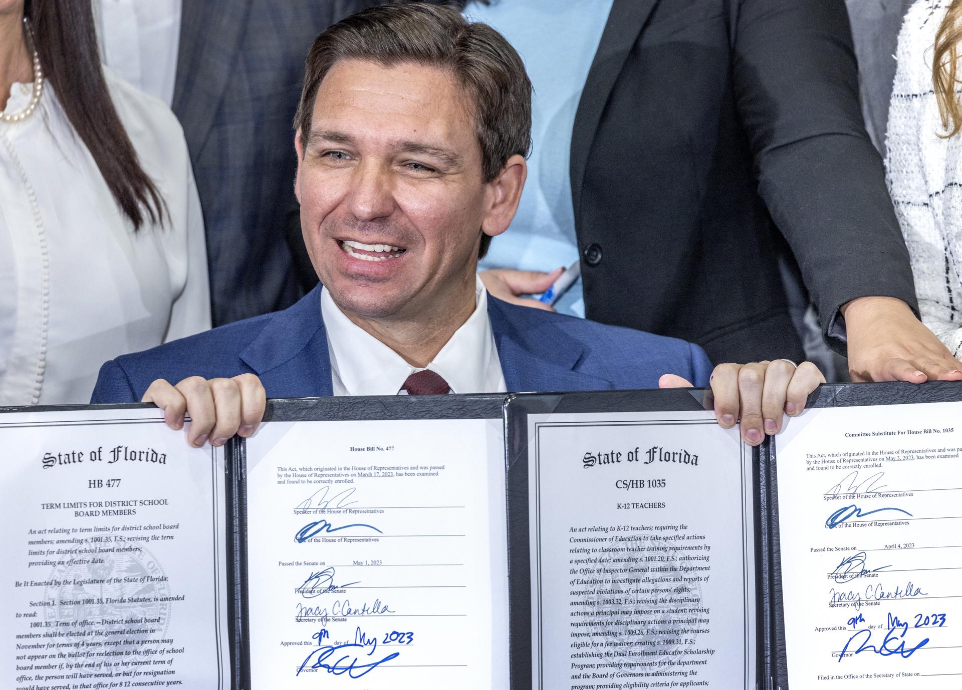DeSantis, con menos del 20 % de apoyo de cara a las primarias, frente a un Trump más popular
