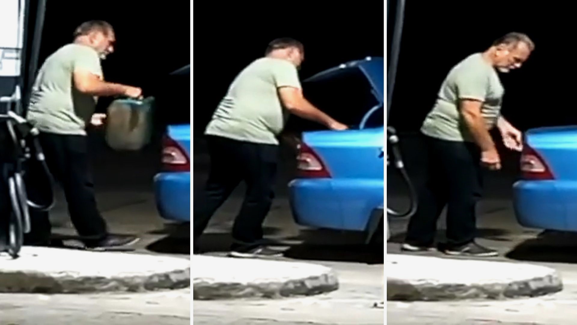 Difunden video de espía René González cargando combustible en la madrugada