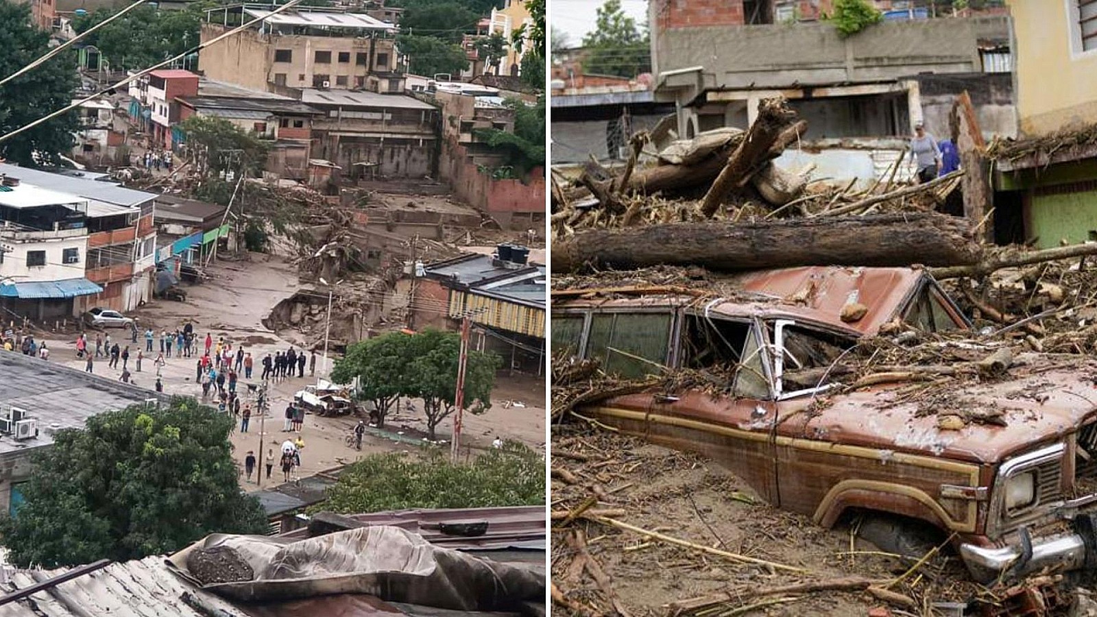Duelo en Venezuela: Más de 20 muertos y 50 desaparecidos por deslaves tras fuertes lluvias