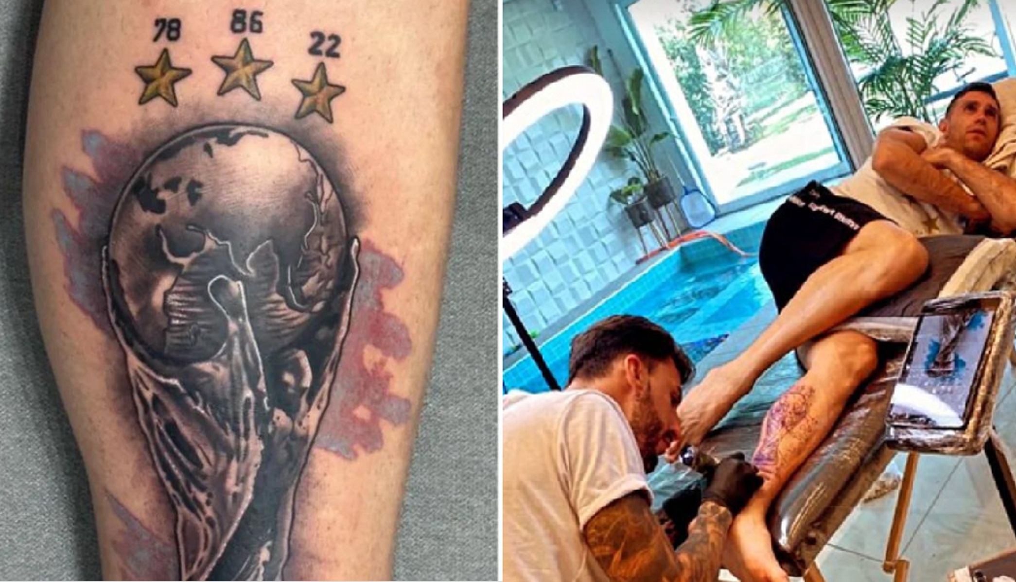 El impactante tatuaje de Dibu Martínez: la Copa del Mundo y una frase especial