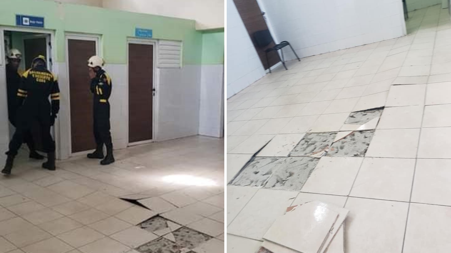 “Es la humedad”, aseguró oficialismo sobre levantamiento de piso en hospital de Camagüey 