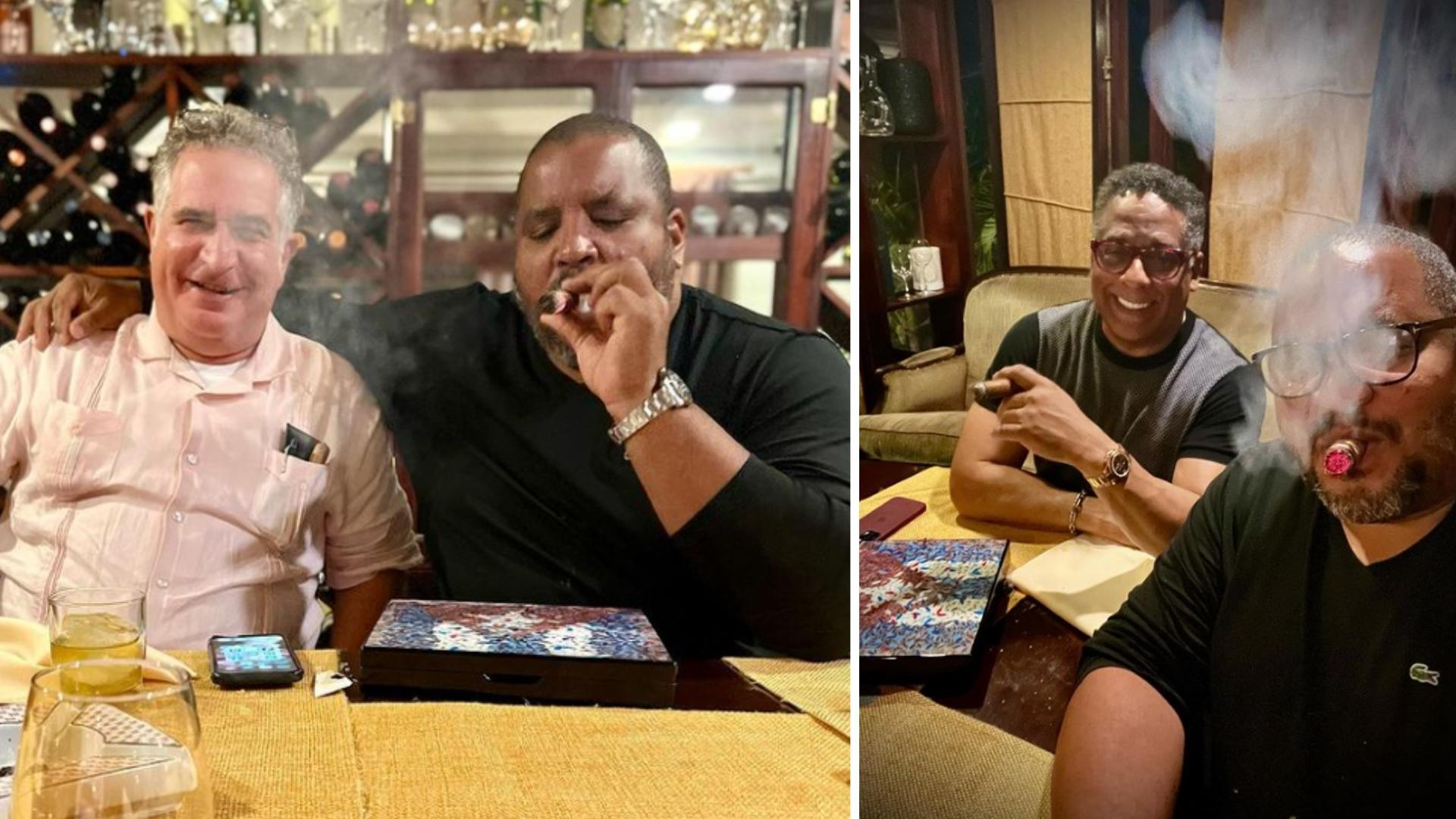 Excongresista demócrata y Hugo Cancio celebran en La Habana con el pintor Michel Mirabal