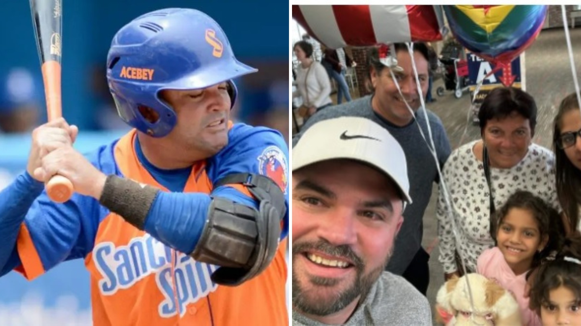 Expelotero cubano Orlando Acebey reúne a su familia en Estados Unidos