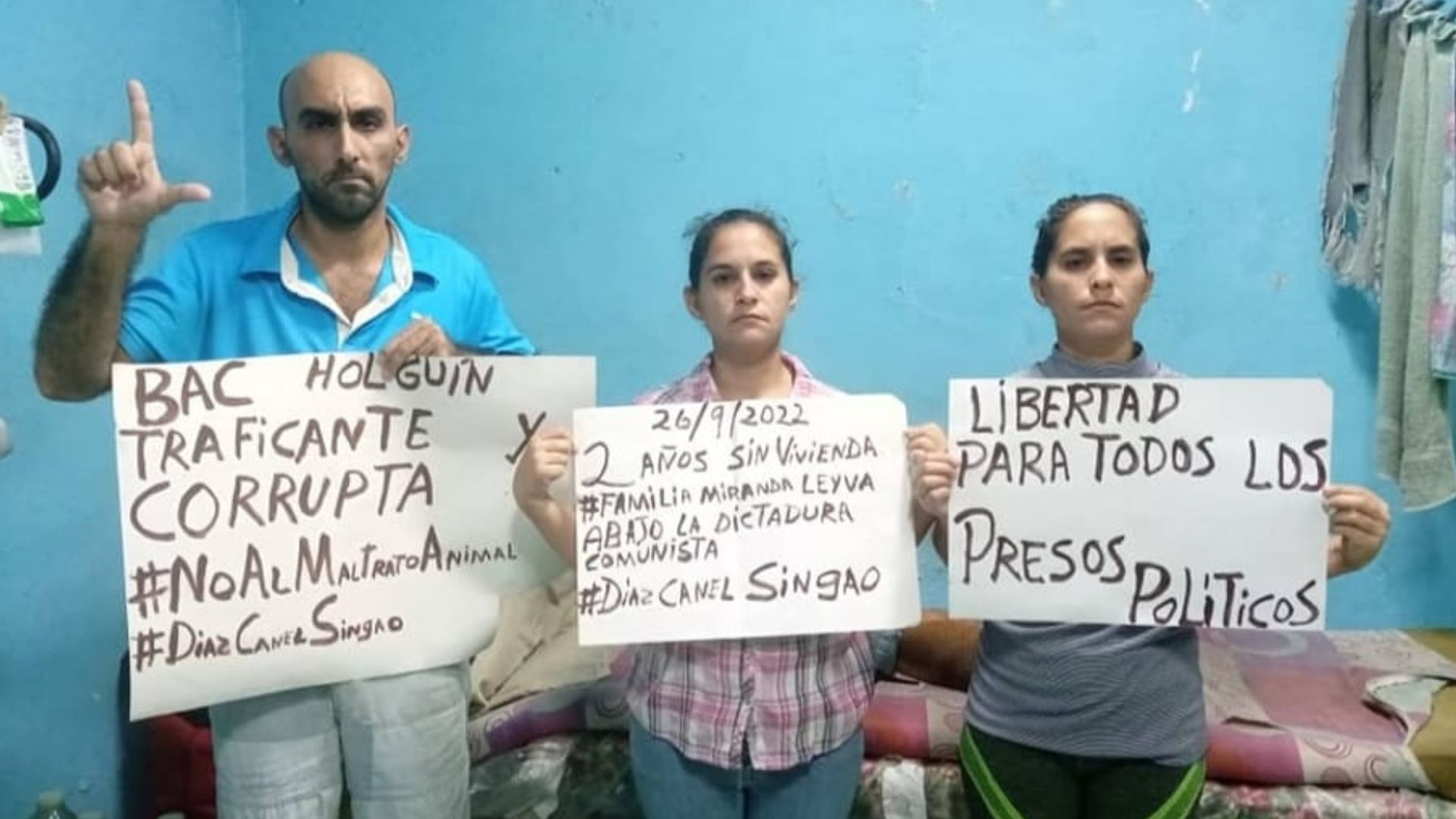 Familia opositora abandonará albergue estatal e iniciará huelga ante represión
