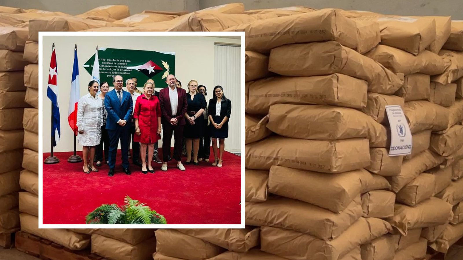 Francia al rescate de Cuba con donación de casi 100 toneladas de leche en polvo