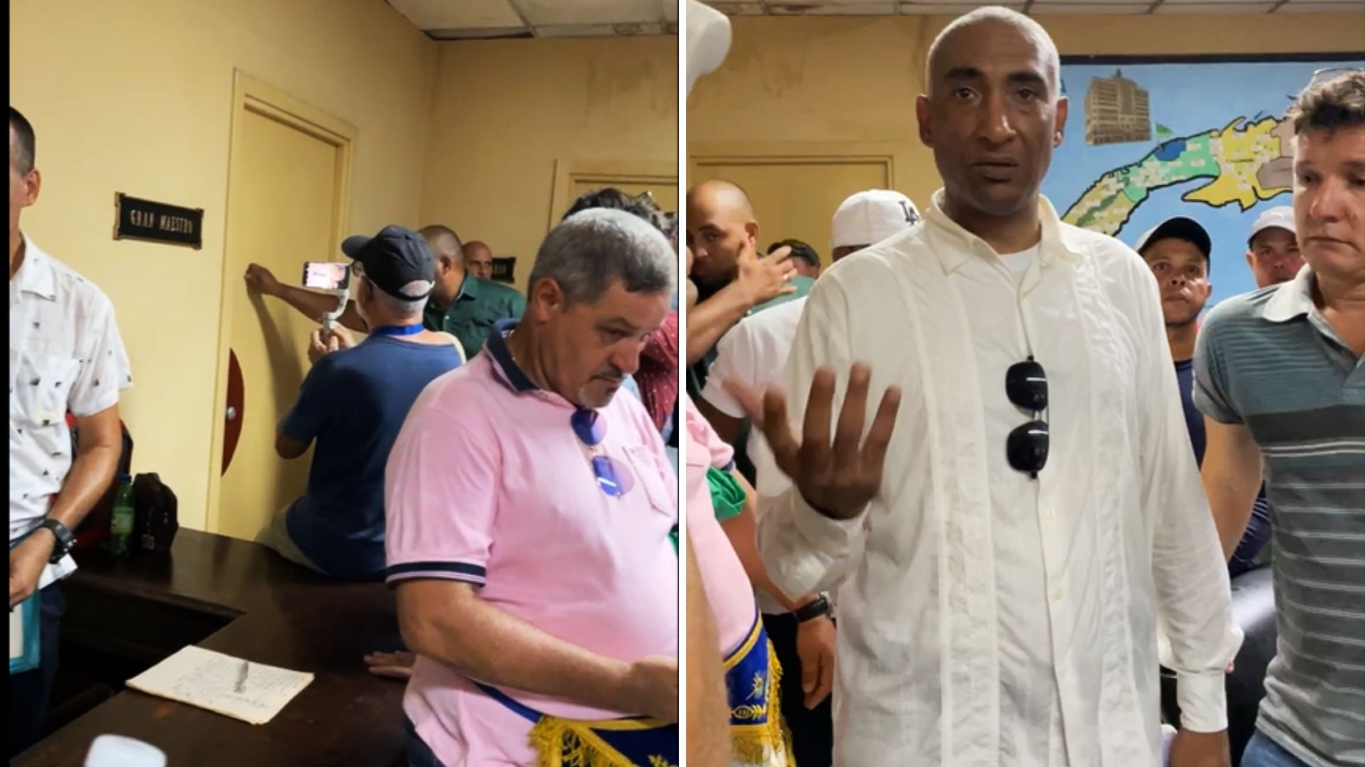 Grupo de masones protestan en La Habana 