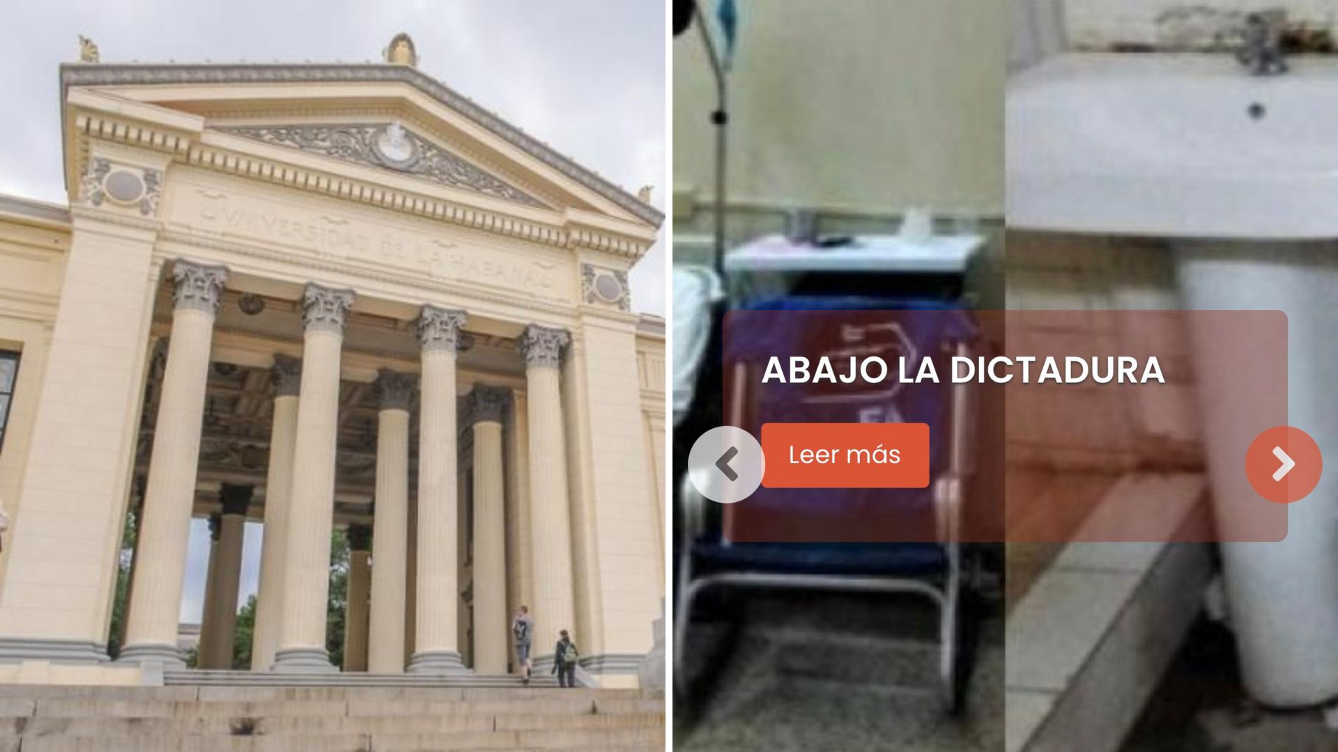 Hackean página web de la Universidad de La Habana: "Abajo la dictadura"