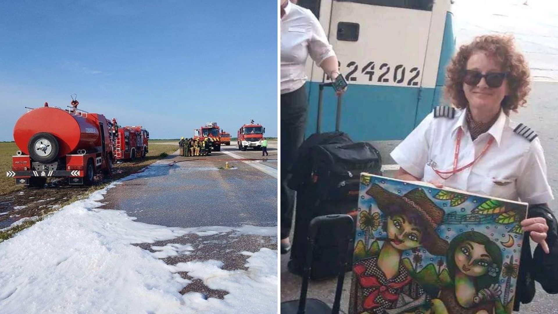 "Heroína": una mujer comanda vuelo que aterrizó de emergencia en Varadero