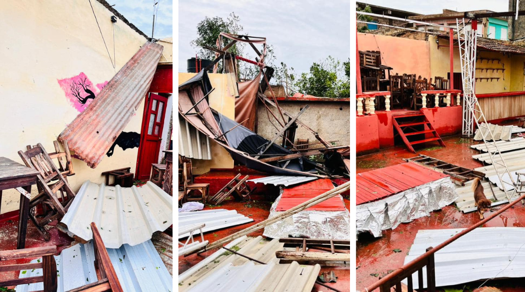 Huracán Rafael deja en ruinas el Centro Cultural "Babilonia", en Güira de Melena