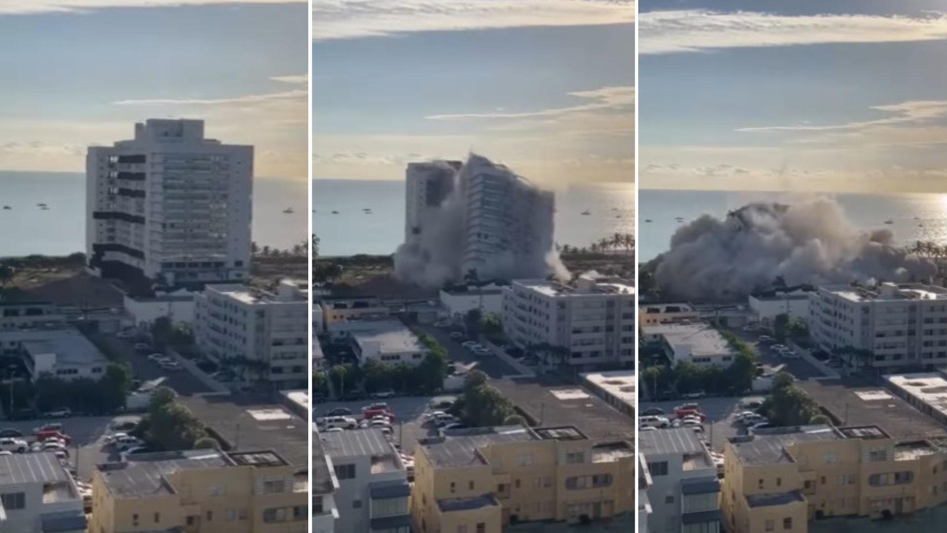 ¡IMPACTANTE! Así fue la demolición del histórico hotel Deauville de Miami Beach