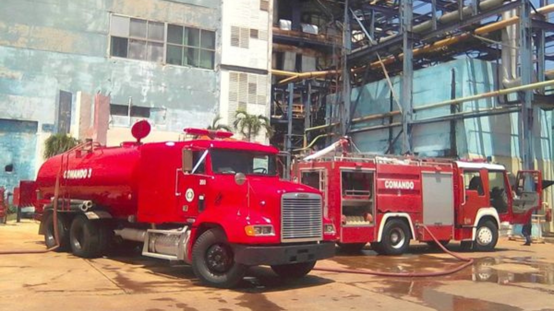 Incendio afecta central termoeléctrica en Mayabeque