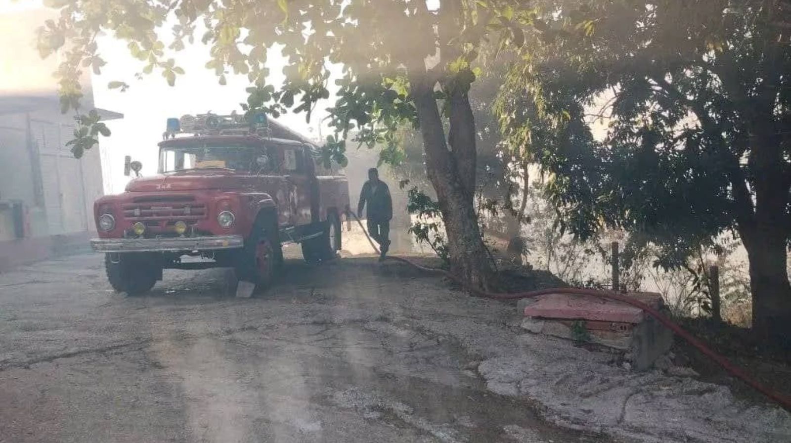 Incendio en la torre de televisión de Santa Clara