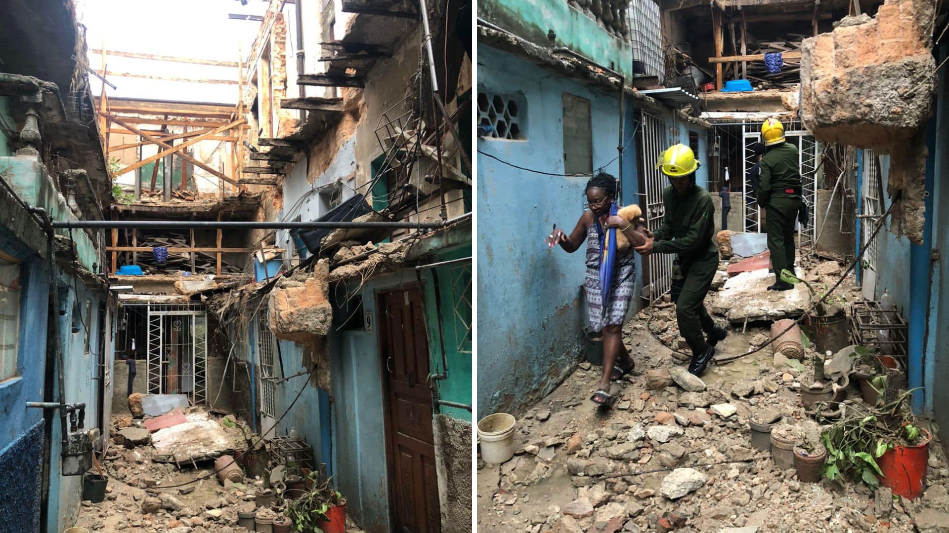 Inundaciones provocan derrumbes en La Habana y Camagüey 