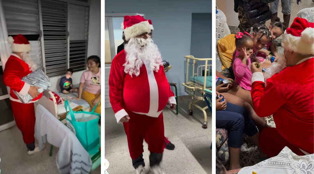Jóvenes regalan dulces por Navidad a niños en hospital de la Isla de la Juventud