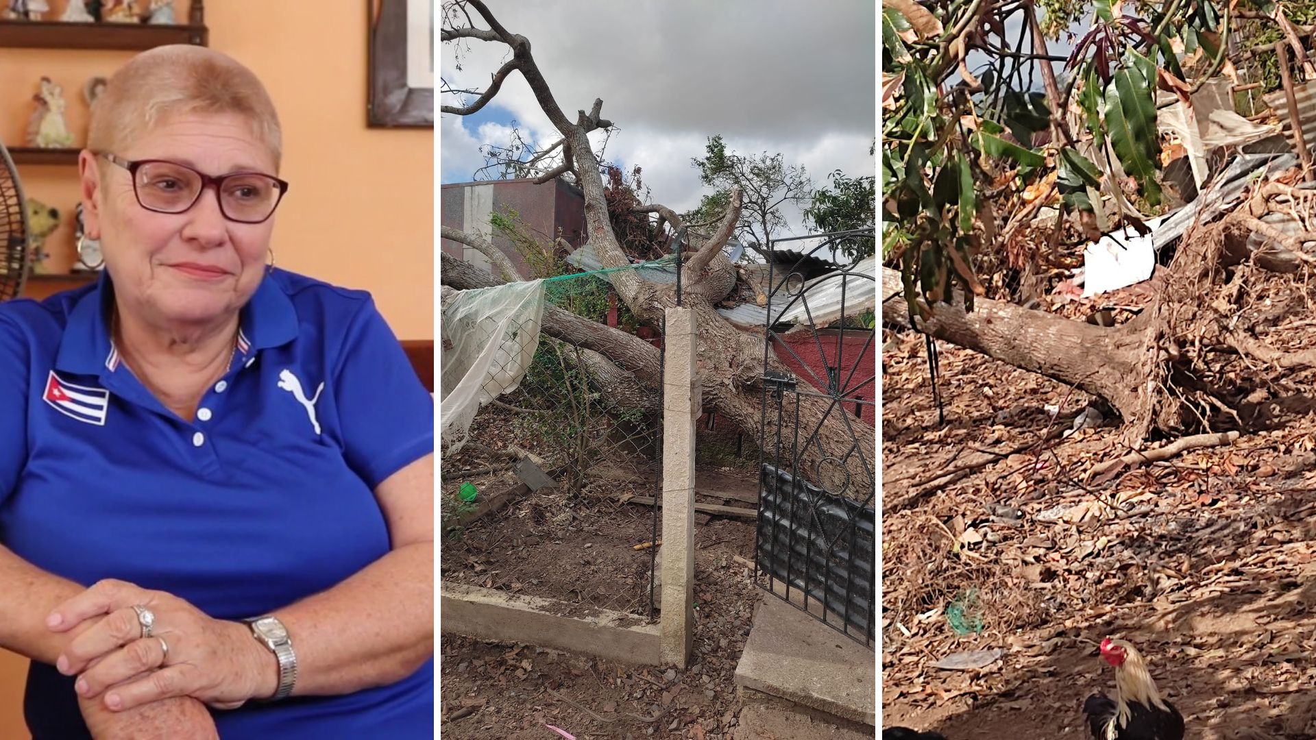 Julita Osendi muestra estragos del huracán Ian en casa de su familia en Pinar del Río