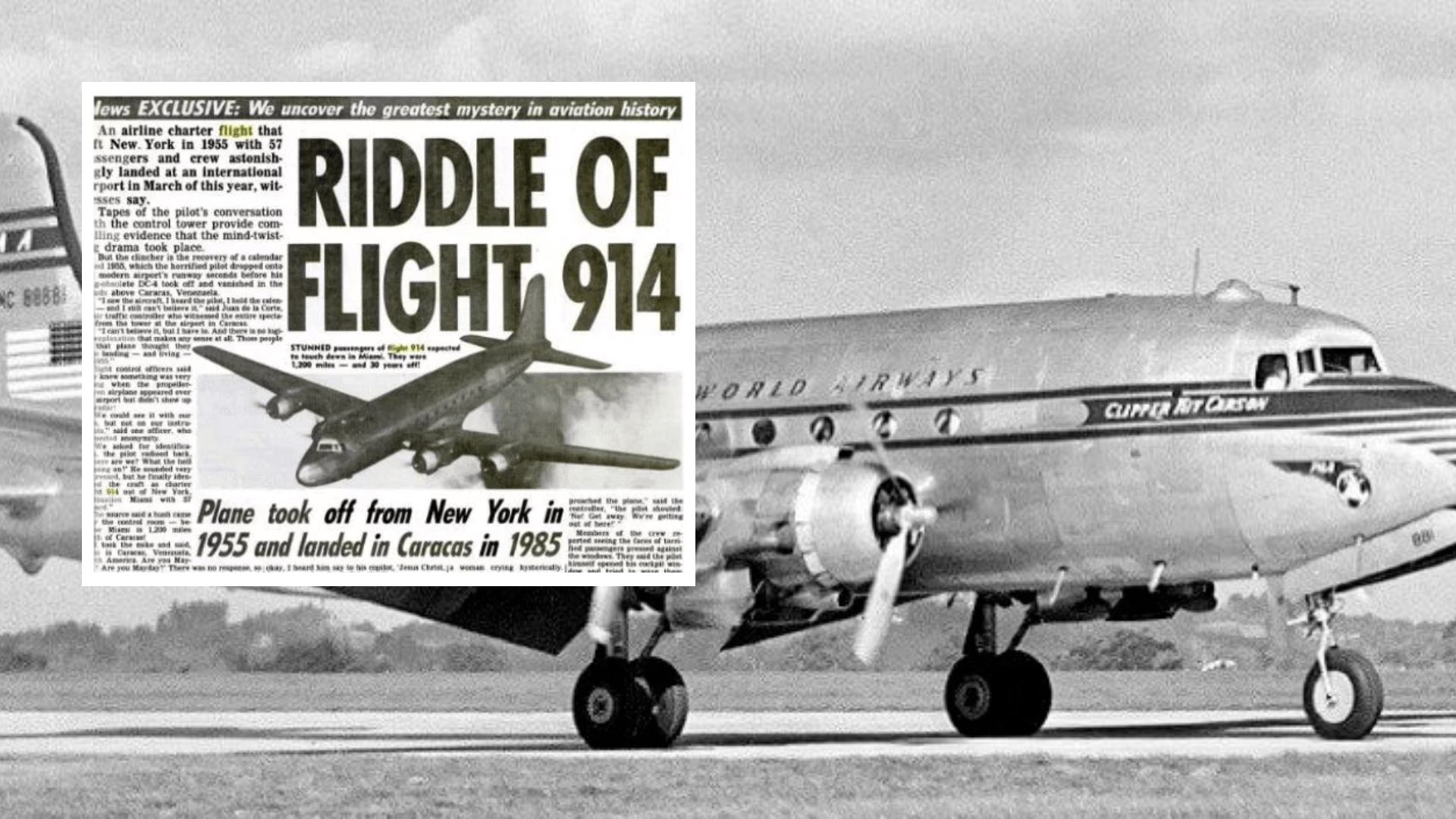 La enigmática historia del avión que despegó en Nueva York y aterrizó 37 años después en Venezuela