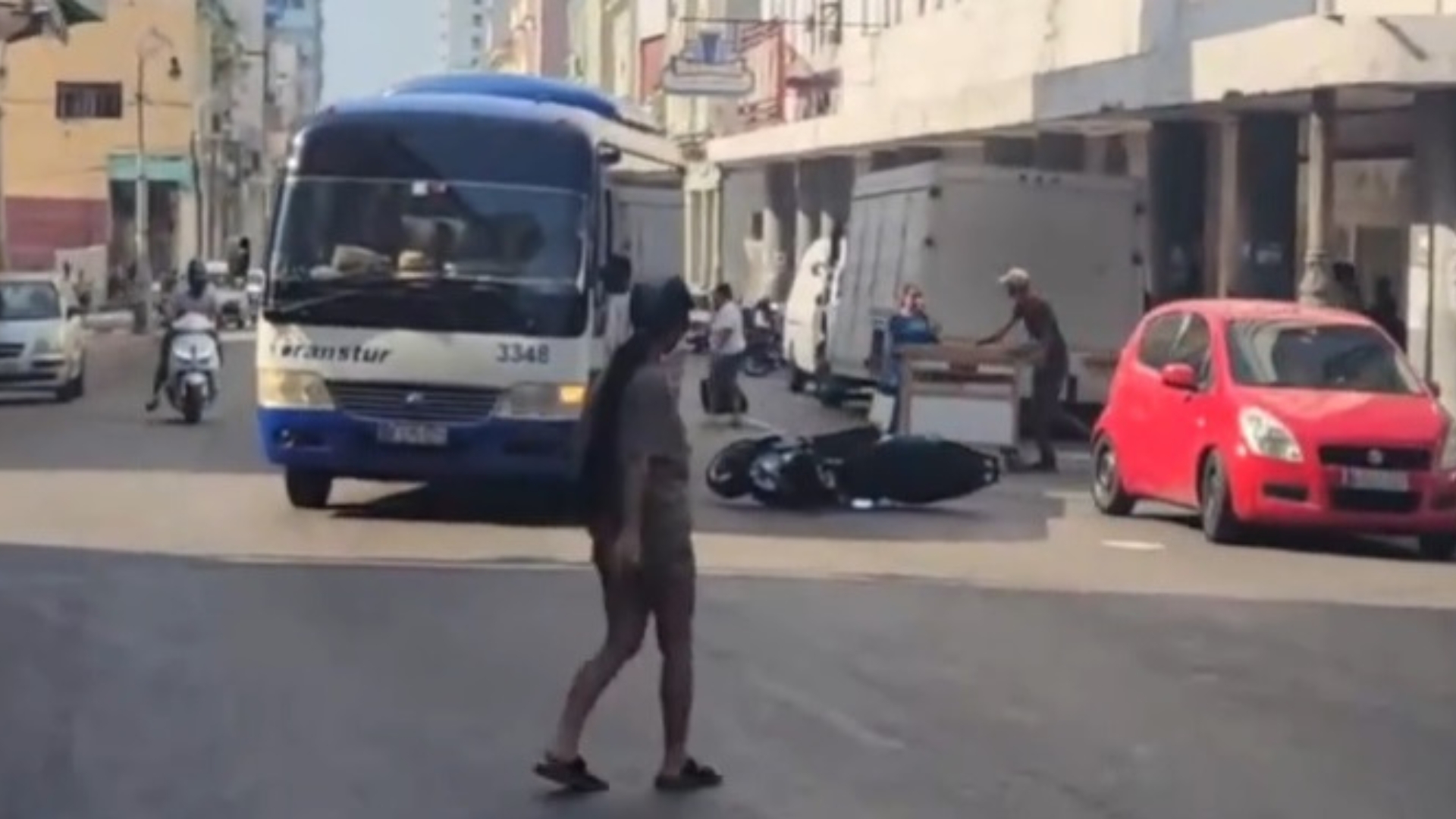 La Habana: accidente en calle sin semáforo