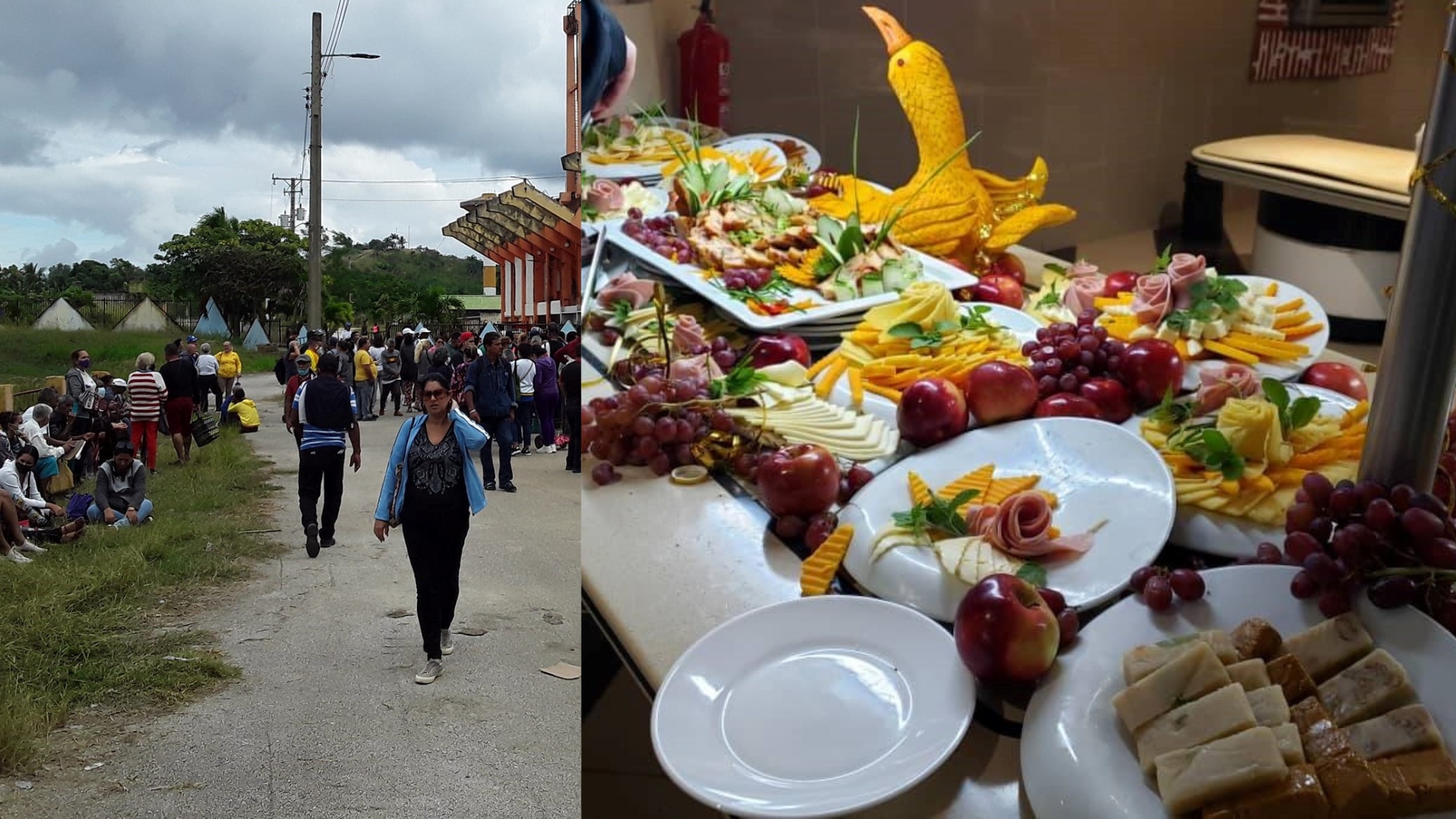 Lujosas cenas en hoteles de Varadero mientras cubanos hacen colas para comprar carne de cerdo