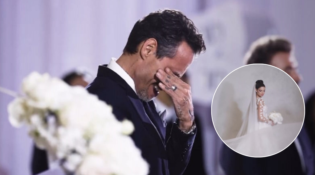 ¡Marc Anthony lloró cuando vio a Nadia vestida de novia! Ella compartió el video