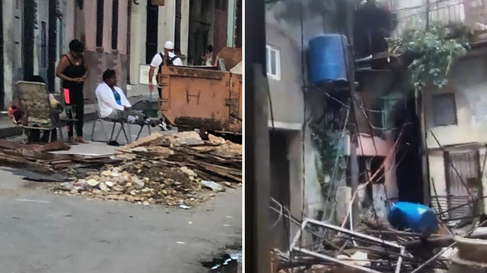 "Me quedé sin casa": reportan derrumbe parcial de edificio en La Habana Vieja