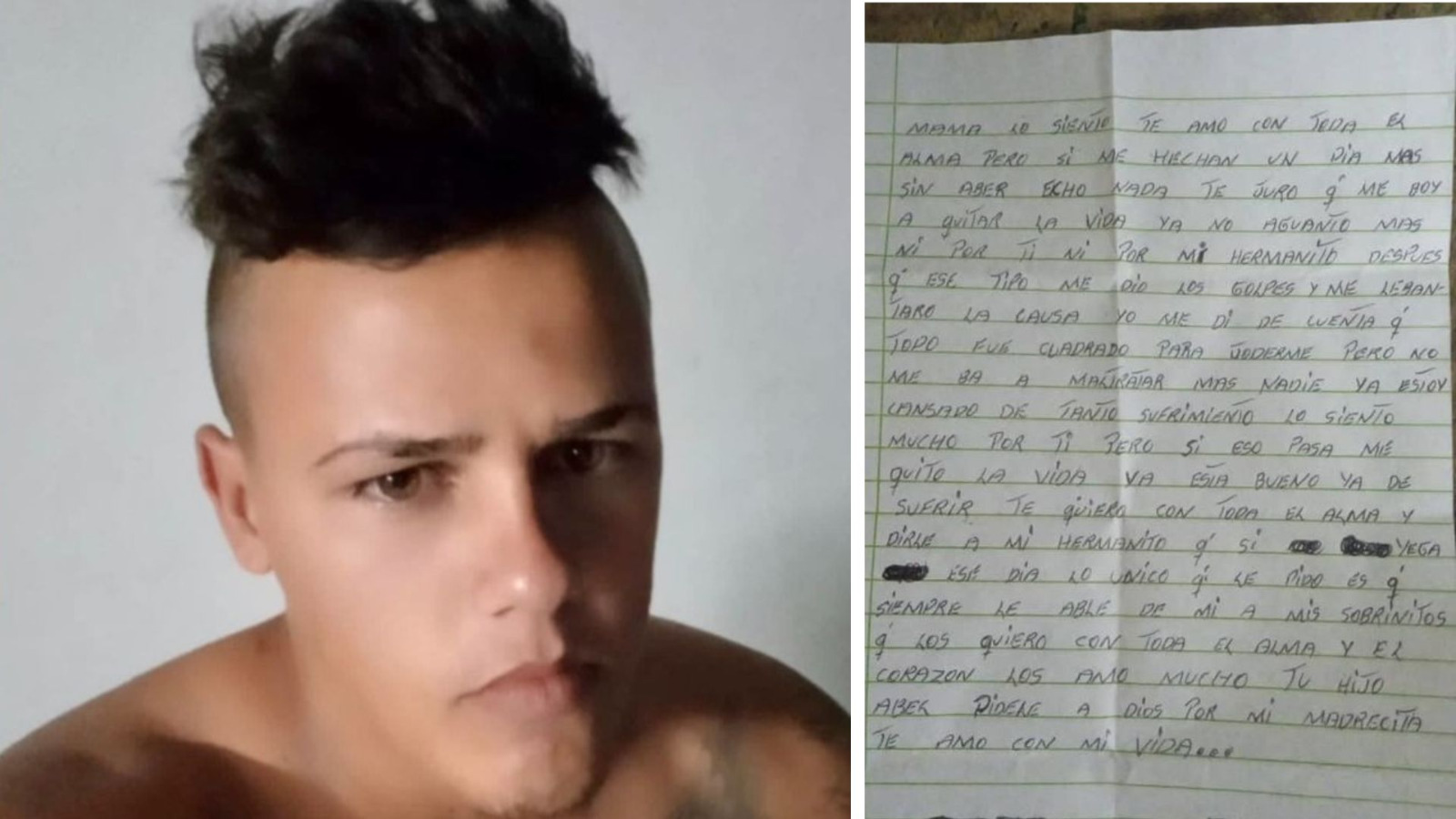 “Me voy a quitar la vida”: doloroso mensaje enviado por joven preso del 11J a su madre