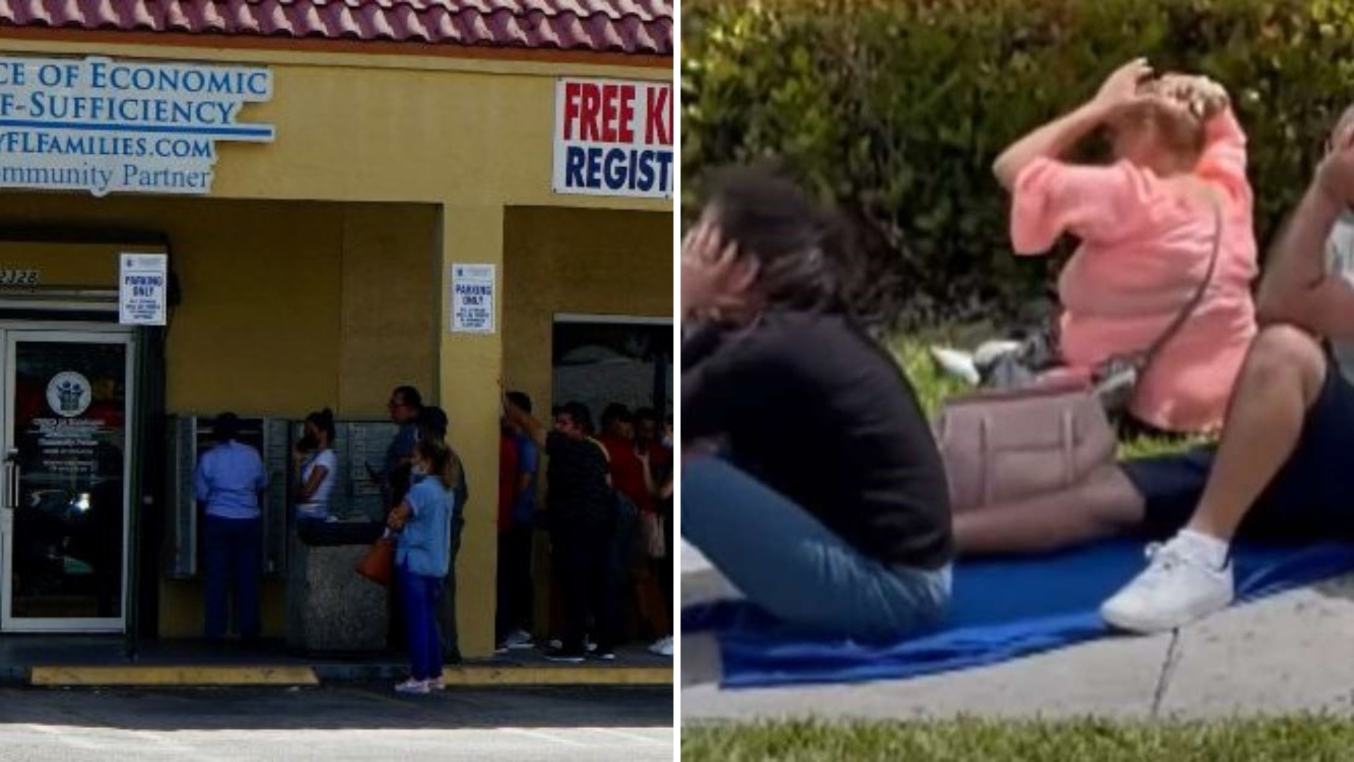 Migrantes cubanos hacen colas kilométricas de más de tres horas para solicitar ayudas en Miami