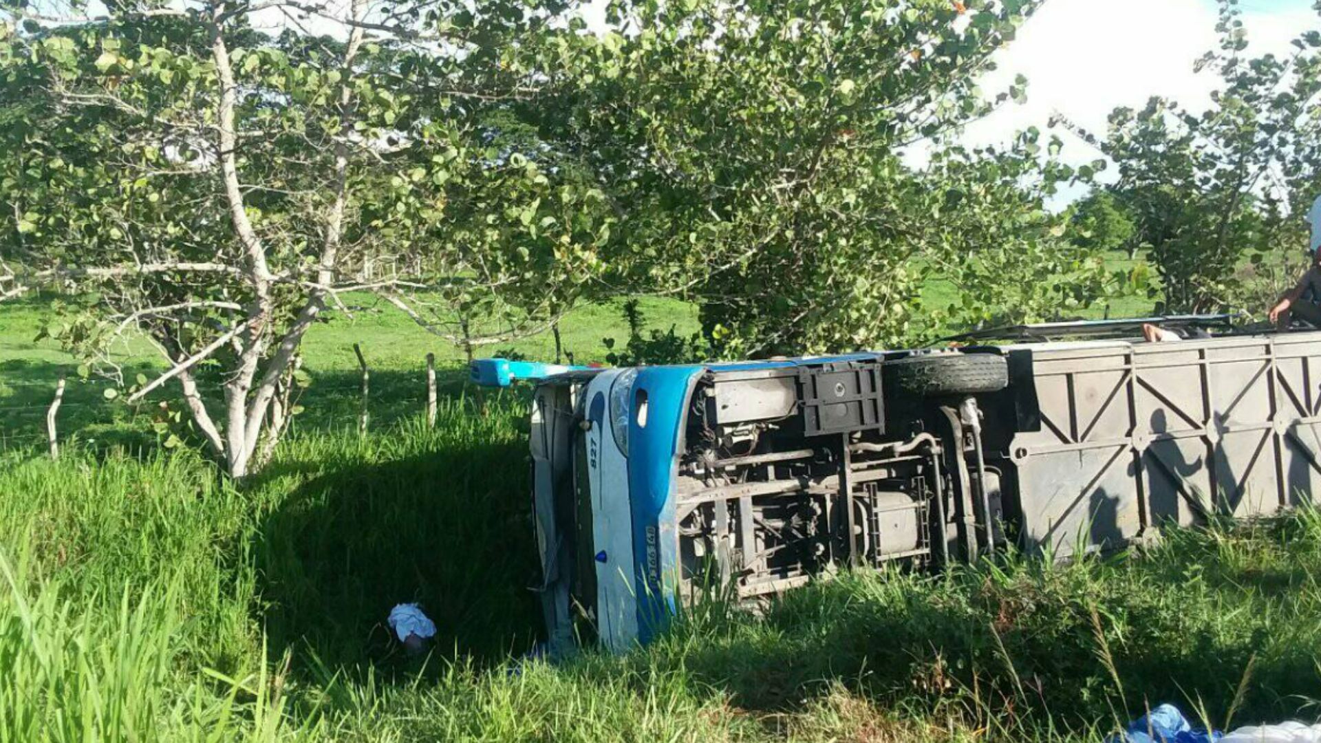 Ómnibus se accidenta en Camagüey