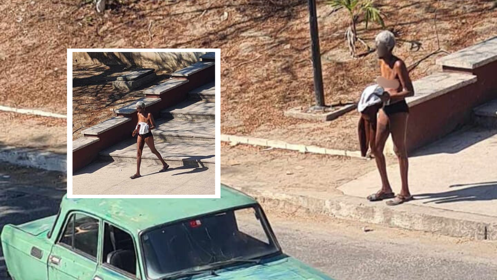 Mujer semidesnuda deambula hace días por Santiago de Cuba