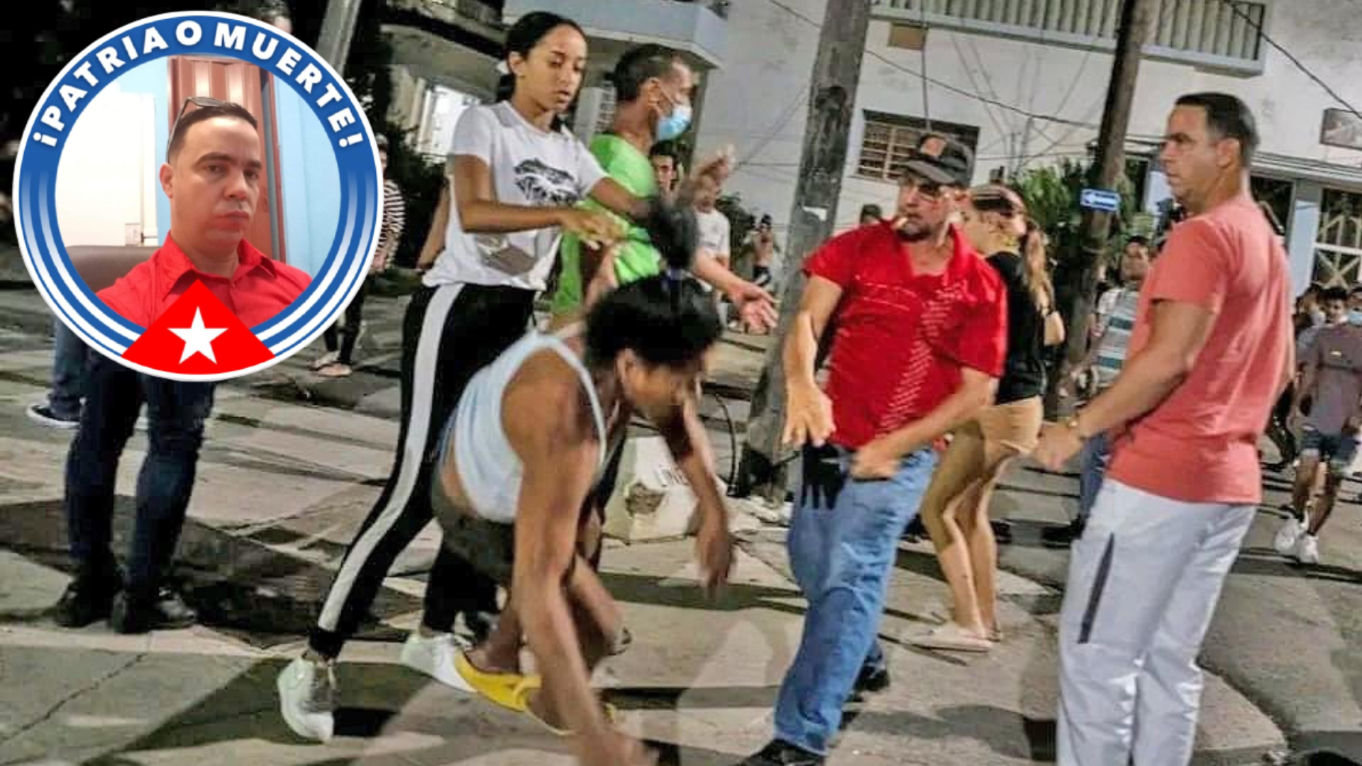 Otro represor en pantalla: identifican a agresor de manifestante cubana