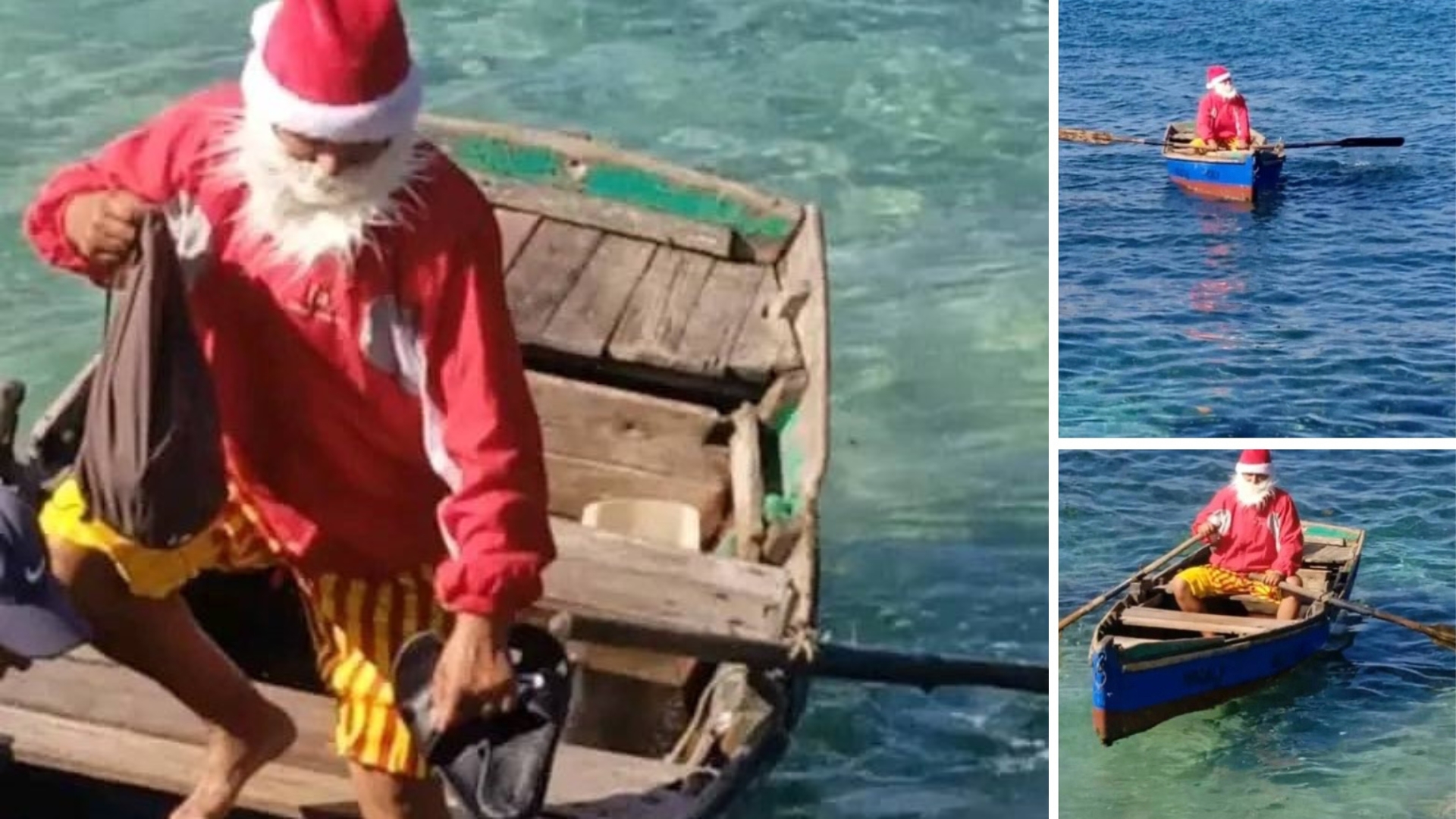 Páginas oficialistas borran post del Santa “balsero” tras burlas de los cubanos