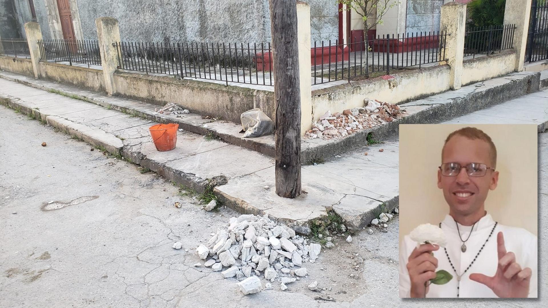 Padre Kenny denuncia que arrojan basura a su iglesia con la “complicidad” del régimen